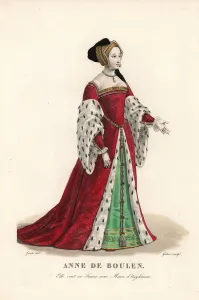 HenryVIII Prints: Anne Boleyn, Queen of England, in French Court Attire Print