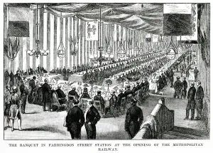 Metropolitan Underground Opening Banquet Print, 1863