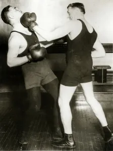 Boxers in Action Print - Bill Brennan and Jack O'Brien