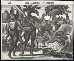 New Images August 2021 Prints: Brazilian Cannibals Print, 1530 Conquistadores' Account