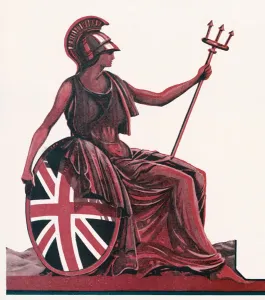 New Images August 2021 Prints: Britannia in Profile with Shield and Trident Print, 1928