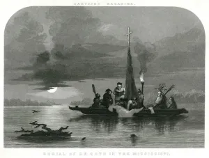 Burial of De Soto in the Mississippi River, 1542 Print