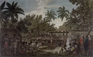 New Images August 2021 Prints: Captain Cook in Tahiti: A Human Sacrifice Print, 1769