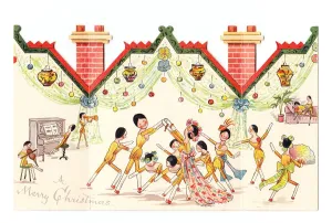 Matchstick House Christmas Print, circa 1890s