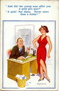 Pretty Woman in Solicitors Office Print, 20th Century
