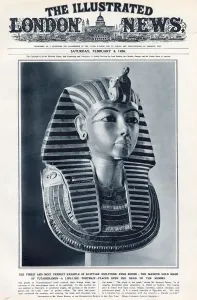 Tutankhamen Gold Mask Print, 6 February 1926