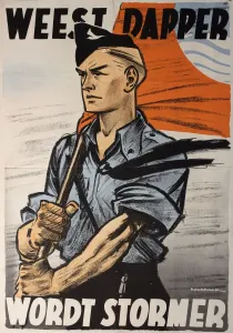 Dutch Wartime Poster Print - Be Brave, Be Stormers