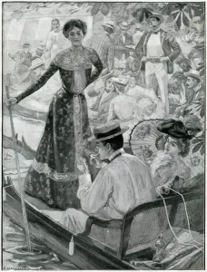 Henley Regatta 1905 Print: Frocks and Frills