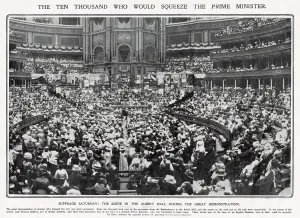 Suffragettes In Action Prints: Great Demonstration in the Albert Hall 1908