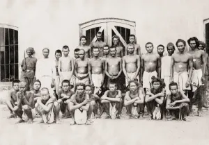 Vintage 19th Century Indian Prisoners Print