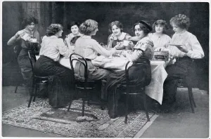 Edwardian Society Ladies Enjoying Tea Print 1910