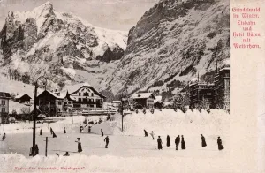 Hotel Baeren and Wetterhorn, Grindelwald Print, circa 1905