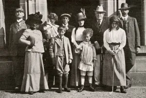 James Braid Golfer Prints: James Braid and Party at Archerfield House