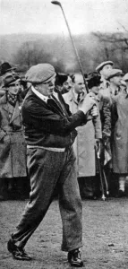James Braid Golfer Prints: James Braid playing at an exhibition match
