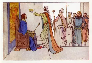 King Robert the Bruce crowned as King of Scotland Print 1306