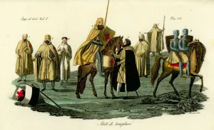 Prints of Knights of the Order of Solomons Temple or Knights Templar. Abiti dei Templari Giulio Ferrario Prints: Templar Knights in 19th Century Attire Print