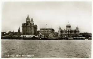 River Mersey Prints: Liverpool Waterfront Print - The Three Graces circa 1936