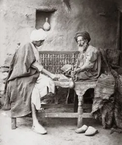 Egyptian Men with Hookah Pipe Print, c.1880