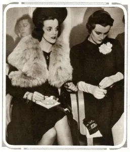 Margaret Whigham and Jeanne Stourton at 1937 Maggy Rouff Dress Show Print