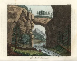 Natural Stone Bridge Print, Virginia, 18th Century