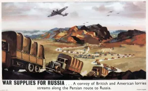 WW2 Print: Convoy to Russia, circa 1940
