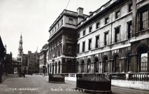 Universities And College Prints: The Quadrant - Kings College, London Print circa 1920