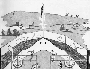 The Roof Garden of the Downs Hotel, Hassocks Print 1934