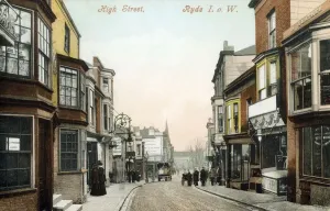 Prints of Ryde, Isle of Wight, Hampshire - High Street. Date: (insert date) Isle Of Wight Prints: Ryde, Isle of Wight Print - High Street Scene