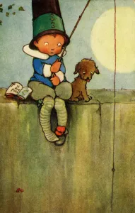 Mabel Lucie Attwell Art Prints: Simple Simon went a-Fishing