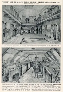 Fettes College Sketches Print 1949