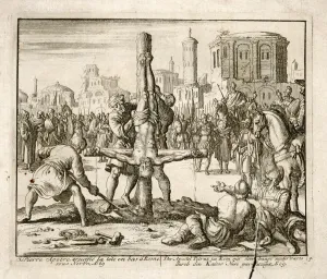 New Images August 2021 Prints: ST PETER CRUCIFIED Print, 69 AD, Rome