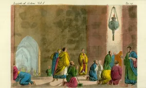 Prints of Tomb of the Virgin Mary, Gethsemane, 1800s. Tomba della Vergine Maria a Getsemani Giulio Ferrario Prints: Tomb of the Virgin Mary, Gethsemane Print