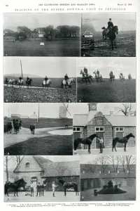 Training on the Sussex Downs, 1902 Print