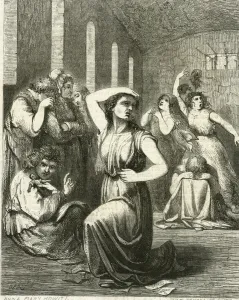 Ursula Mordant in A Lunatic Asylum Print circa 1855