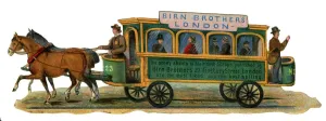 Victorian Horse-Drawn Tram Print, London, 19th Century