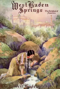 New Images August 2021 Prints: Young Native American Woman Drinks at a Stream Print
