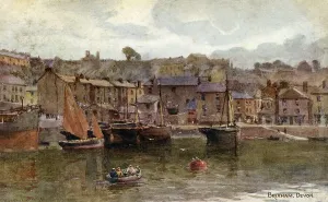 English Coastal Scene Prints: Brixham, Devon, England - The Harbour Date: 1924