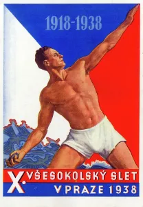 Prints of A rally to promoting public exercise as a way to stimulate national self importance (through organised gymnastic and athletic demonstrations - usually mass-participation) Czech Republic Prints: Czech Republic - 10th All Sokol Rally in Prague 1938 Print