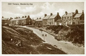Prints of Marske-by-Sea - North Yorkshire, England - Cliff Terrace. Date: circa 1920 North Yorkshire Prints: Marske-by-Sea Cliff Terrace Print circa 1920