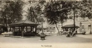 Prints of St Bartholomews Hospital, London - The Quadrangle Date: circa 1907 Hospital Prints: St Bartholomews Hospital London Print circa 1907