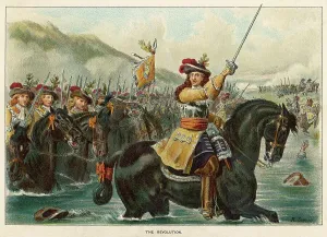 Battle of the Boyne Print: British Cavalry Charge 1690