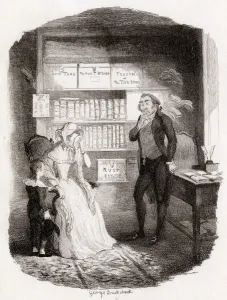 A Lawyer's Office, 1842 - Weeping Woman Print
