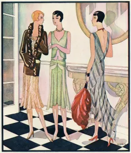 1929 Social Scene Evening Print