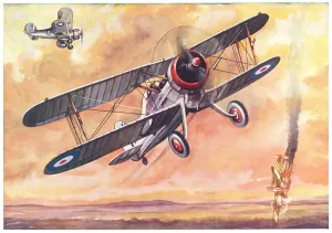 Vintage Aerial Dogfight Print