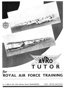 Avro Tutor RAF Training Biplane Print