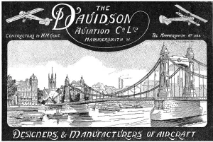 Vintage Davidson Aviation Co. Ltd Print Advertisement 1920s