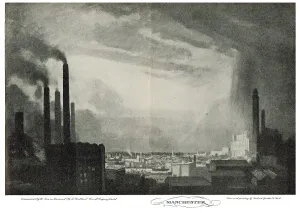 Industrial Manchester Print: A Smoky Cityscape
