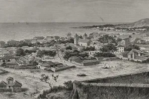 19th Century Loanda Port Panorama Print
