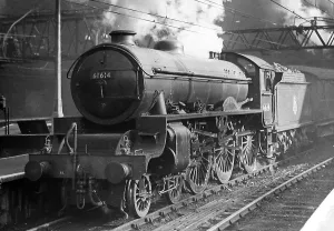 Victorian Era Train Station Prints: Castle Hedingham No. 61614 Steam Locomotive