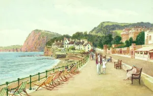 Esplanade West, Sidmouth, Devon Print 1910s